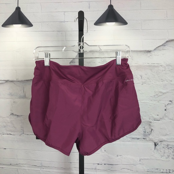 Nike Crew Running Drawstring Shorts Berry NWT 195 - Picture 4 of 8